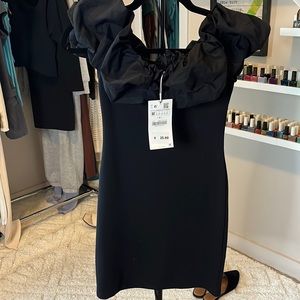 Puff detail mini dress